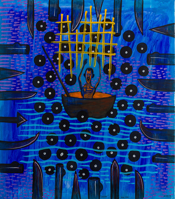 Luis Cruz Azaceta. Caught, 1993. Contemporary Cuban Art